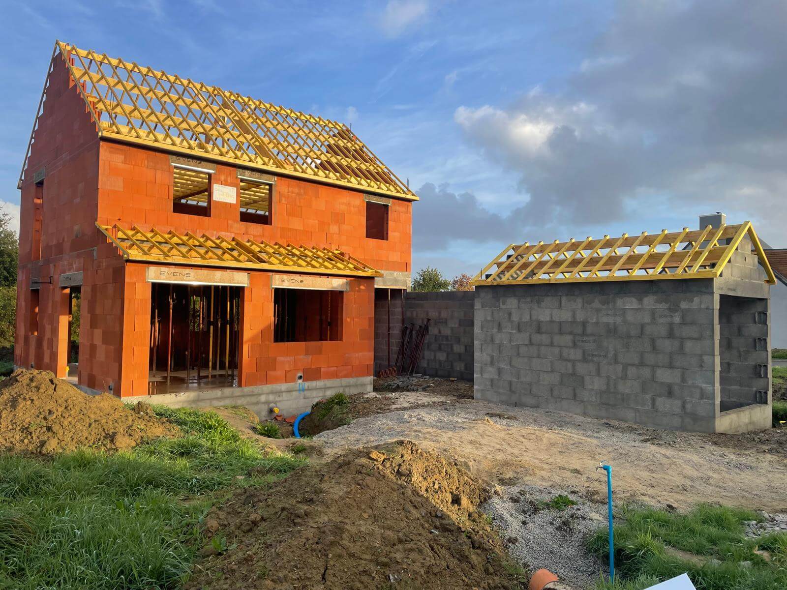 Chantier de construction – charpente